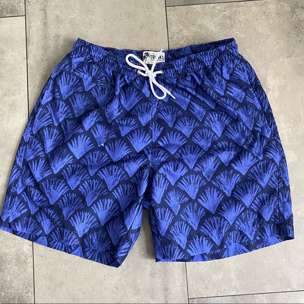 Trunks surf and swim co. purple blue swim trunks shorts size small